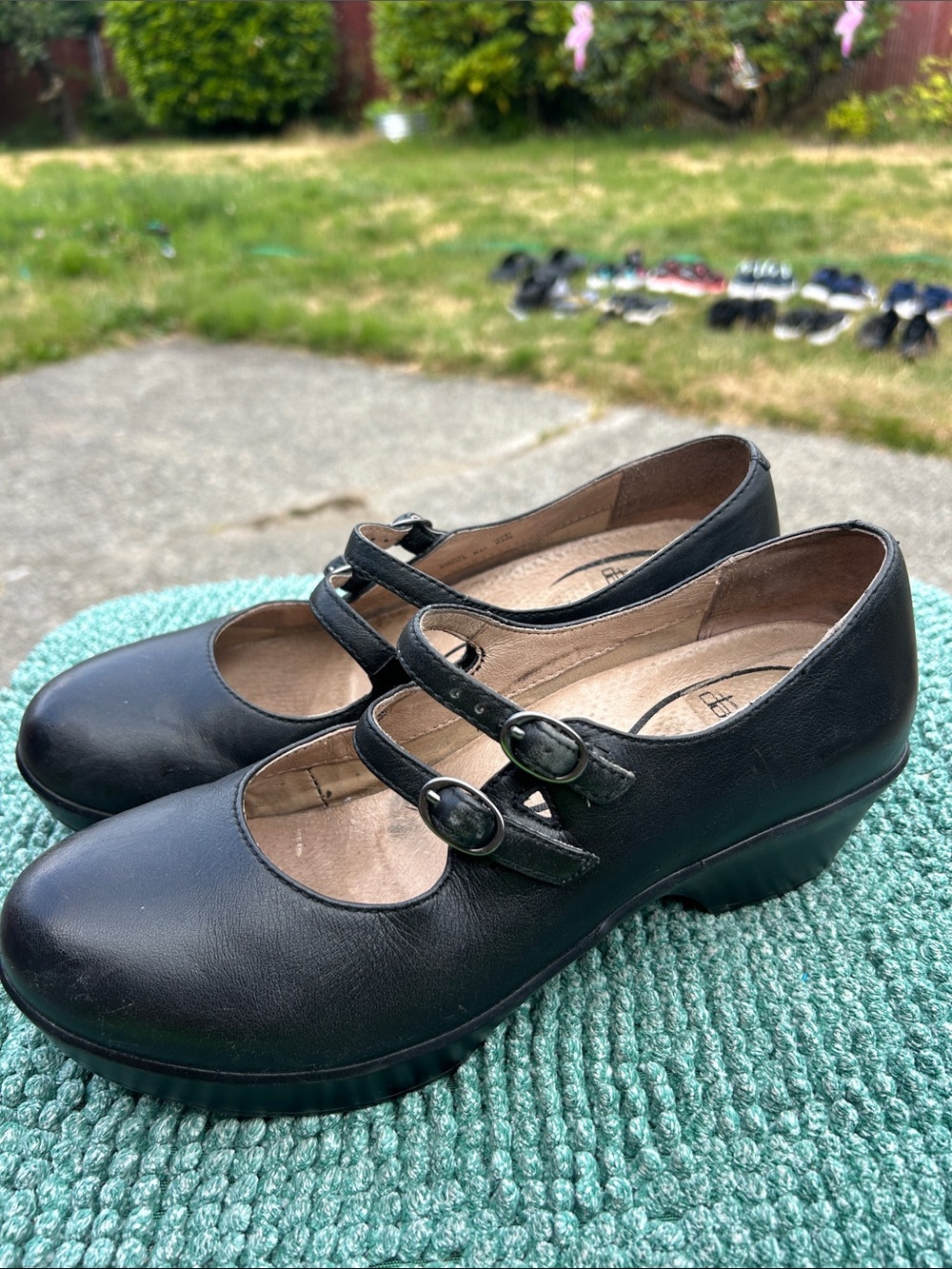 Dansko Josie Women’s Black Mary Jane Platform Shoes Classic Comfort Sz 39/8.5